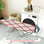 1-Piece Red Plaid Checkered Pattern Christmas  Ironing Board Cover, Universal Size, Without Board