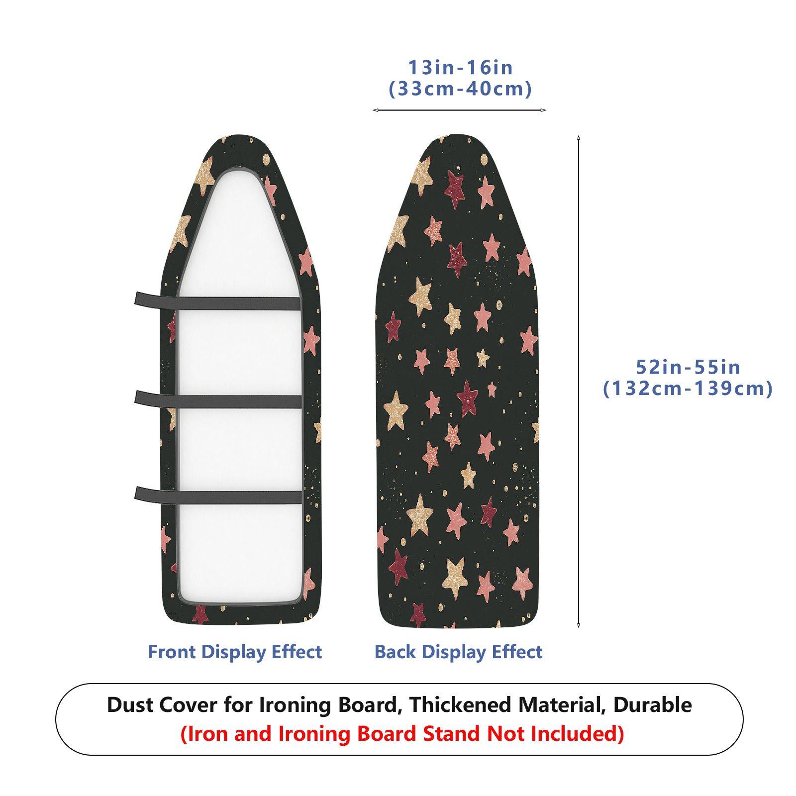 1-Piece Star Pattern Decor Colorful  Ironing Board Cover, Universal Size, Without Board