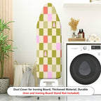 1-Piece Checkered Christmas Tree Pattern Pastel Color  Ironing Board Cover, Universal Size, Without Board