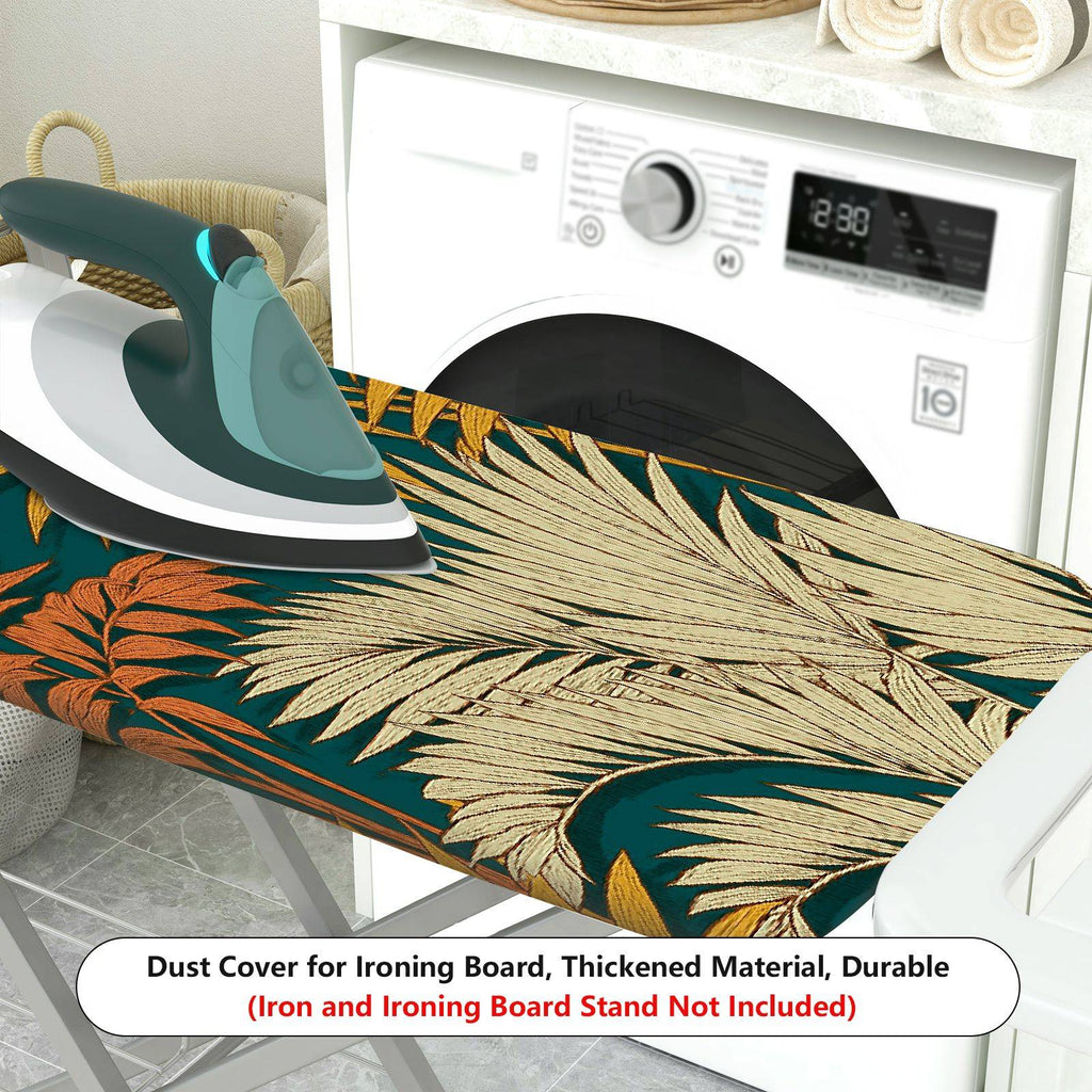 1-Piece Tropical Floral Leaves Vintage  Ironing Board Cover, Universal Size, Without Board
