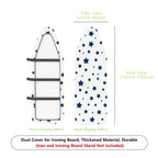 1-Piece Star Pattern Blue White  Ironing Board Cover, Universal Size, Without Board