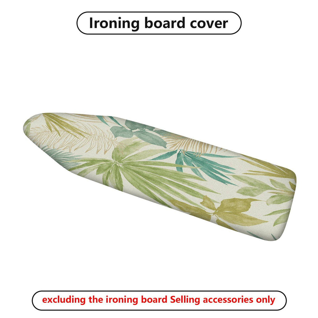 1-Piece Tropical Leaves Green  Ironing Board Cover, Universal Size, Without Board