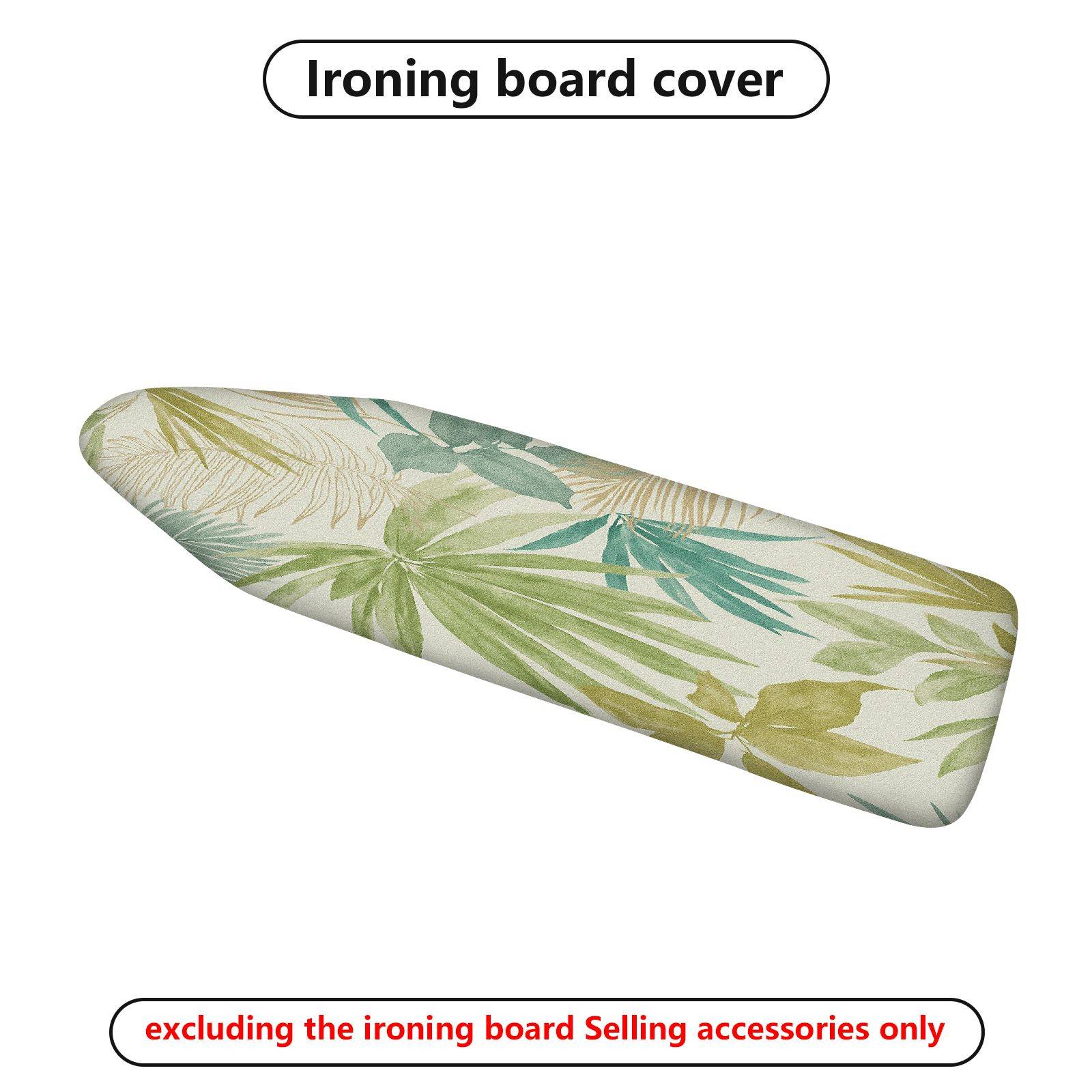 1-Piece Tropical Leaves Green  Ironing Board Cover, Universal Size, Without Board