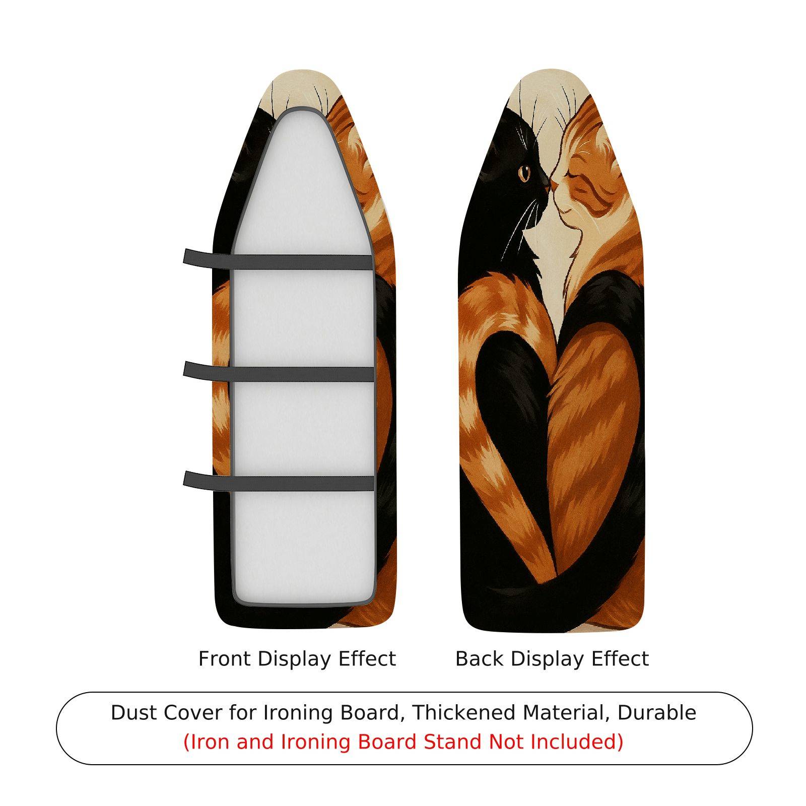 1-Piece Cat Pattern Artistic Animal  Ironing Board Cover, Universal Size, Without Board