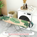 1-Piece Tropical Leaf Pattern Green Beige  Ironing Board Cover, Universal Size, Without Board