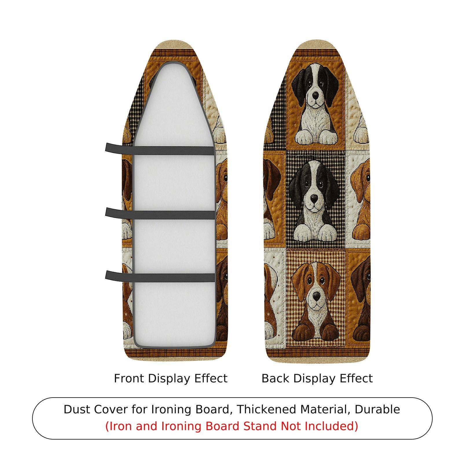 1-Piece Dog Print  Brown  Ironing Board Cover, Universal Size, Without Board