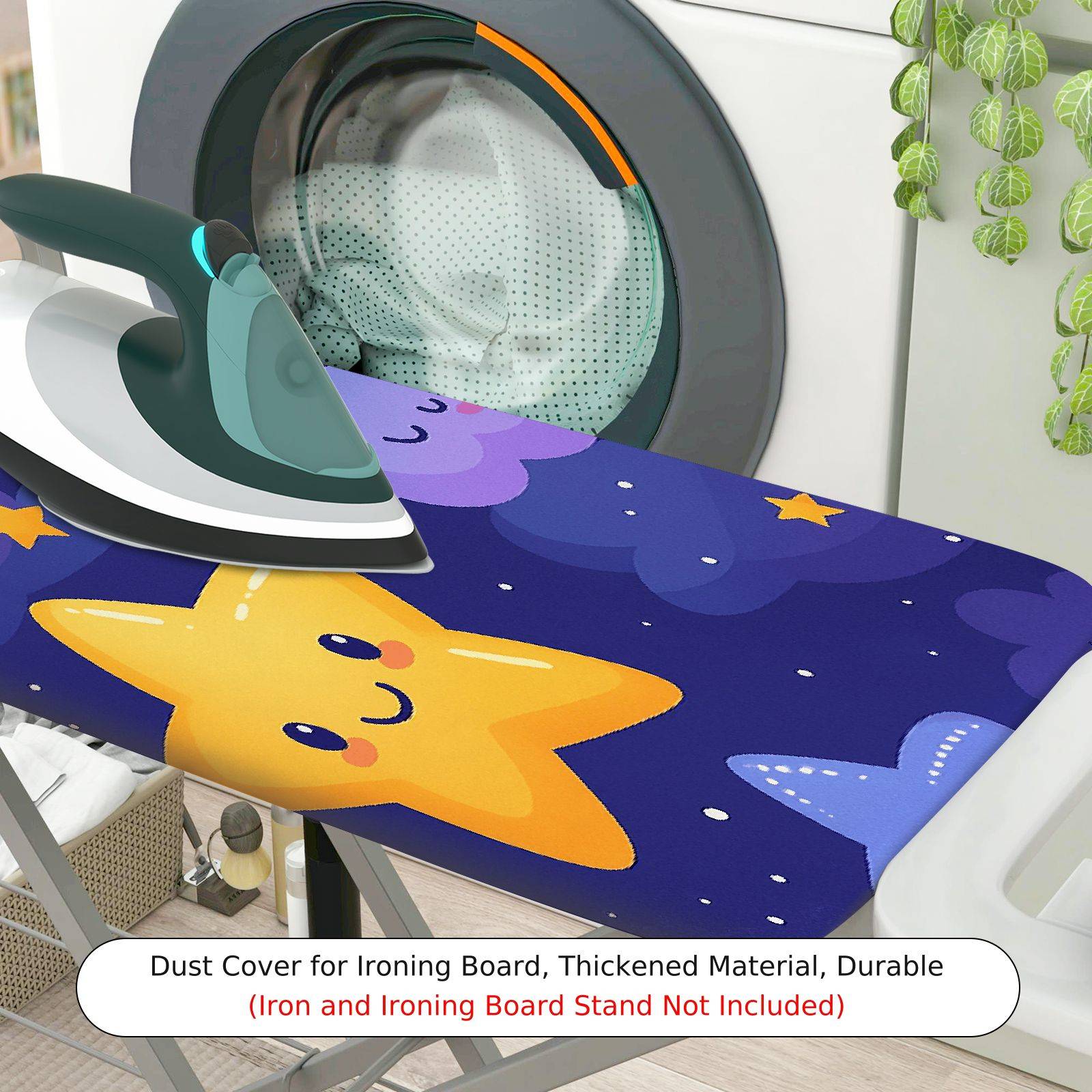 1-Piece Starry Night  Cloud  Ironing Board Cover, Universal Size, Without Board