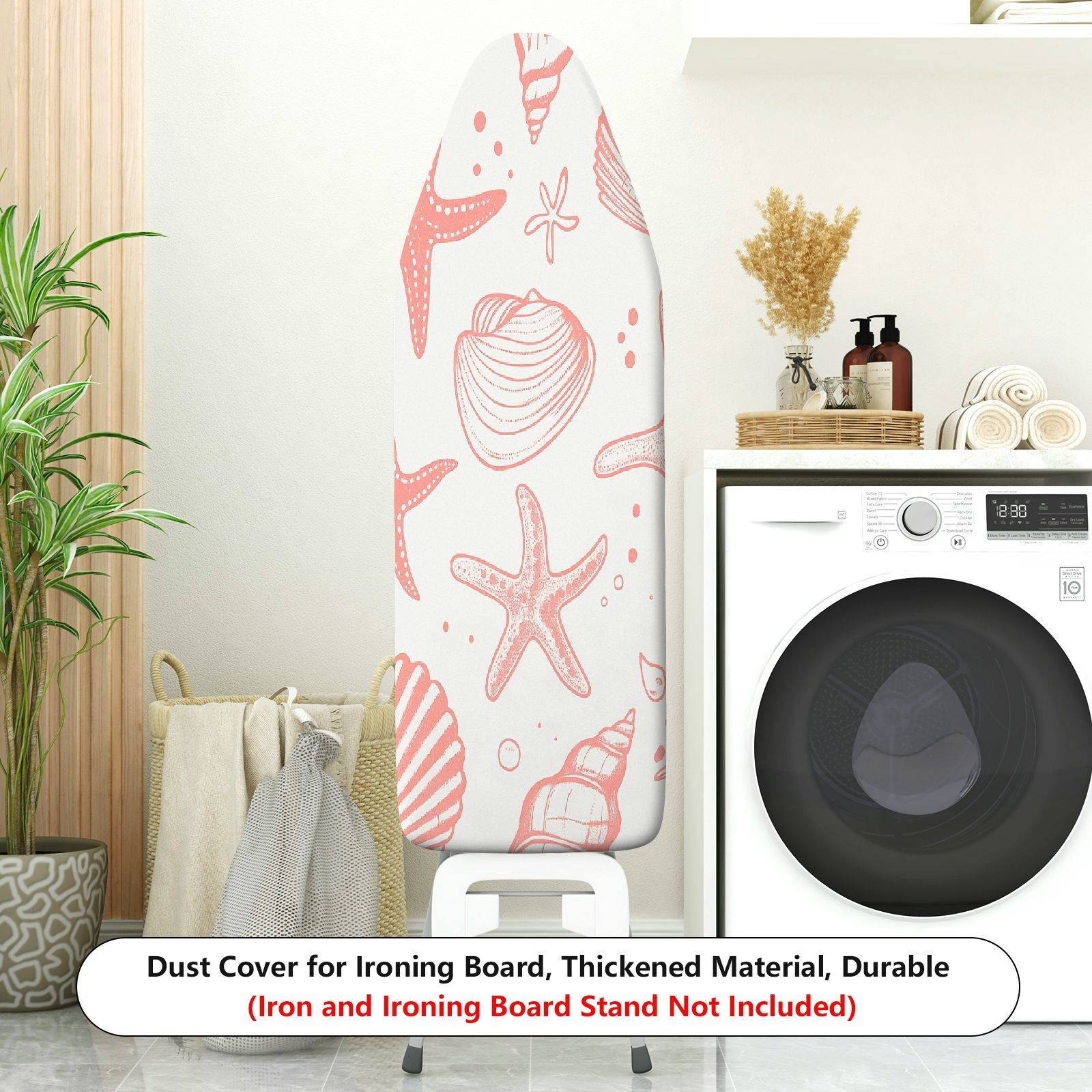 1-Piece Beach Starfish Shell  Ironing Board Cover, Universal Size, Without Board