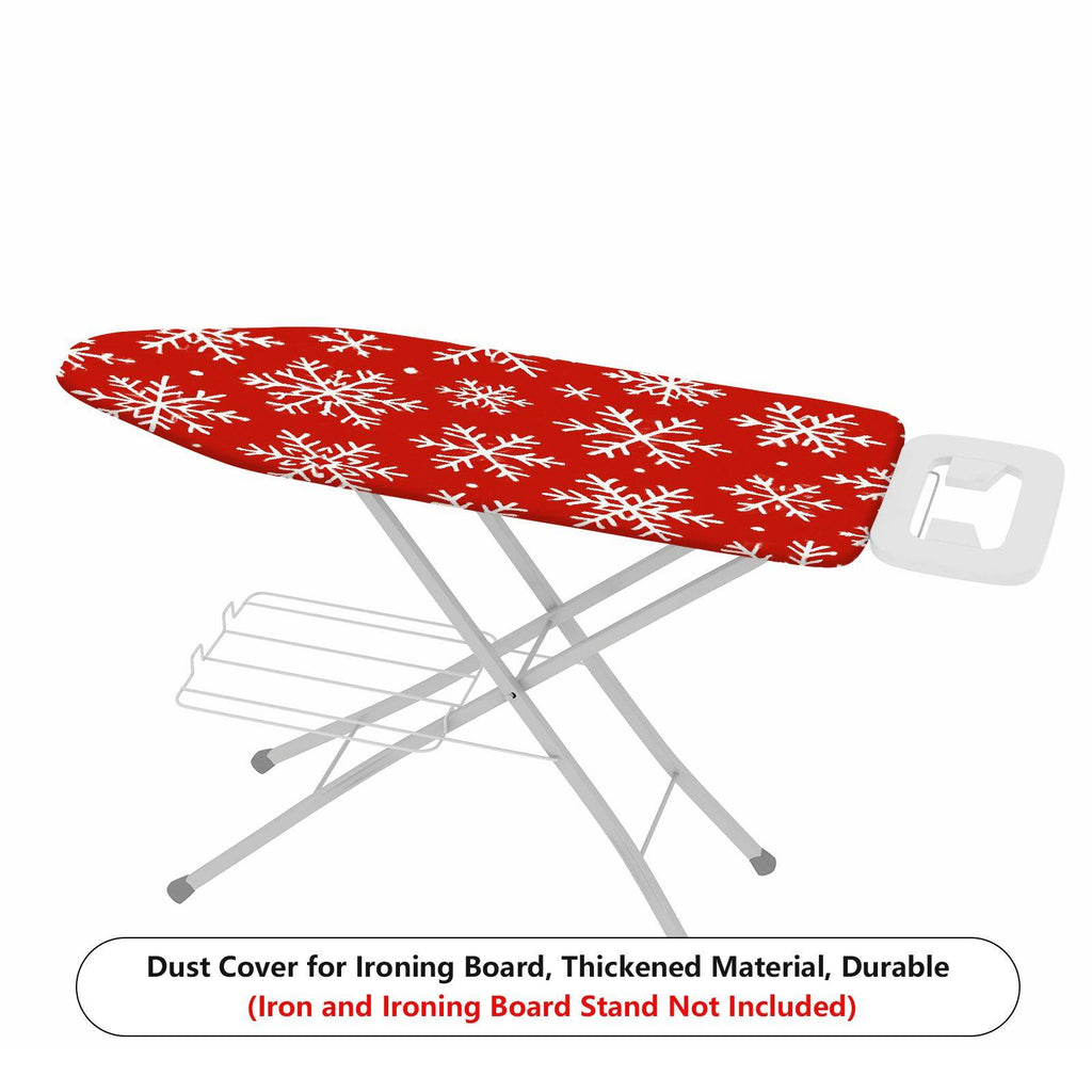 1-Piece Snowflakes Red White Christmas  Ironing Board Cover, Universal Size, Without Board
