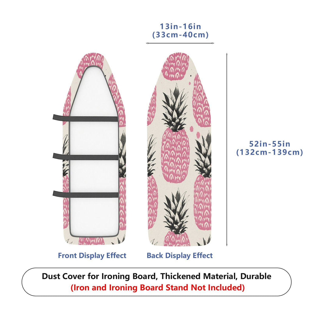1-Piece Pink Pineapple Tropical Fruit Pattern  Ironing Board Cover, Universal Size, Without Board