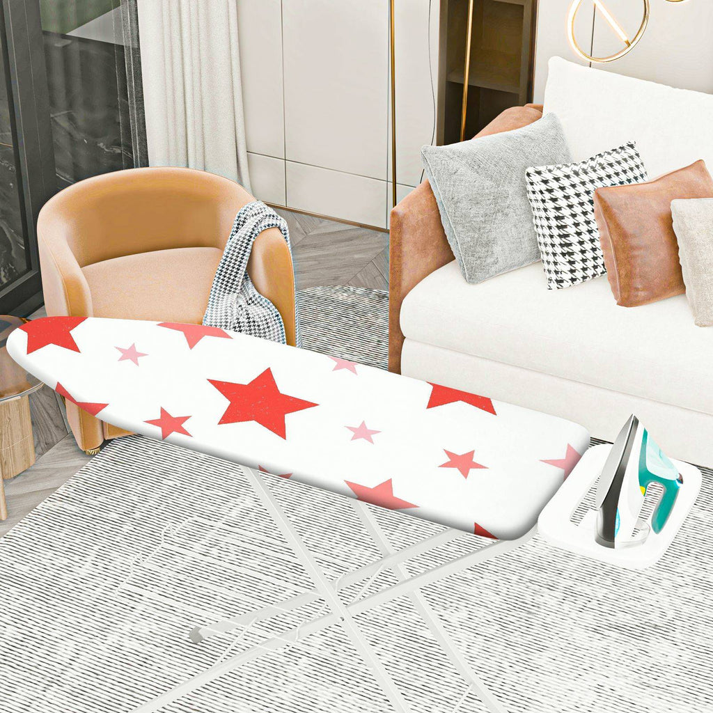 1-Piece Star Red Pattern White Background  Ironing Board Cover, Universal Size, Without Board