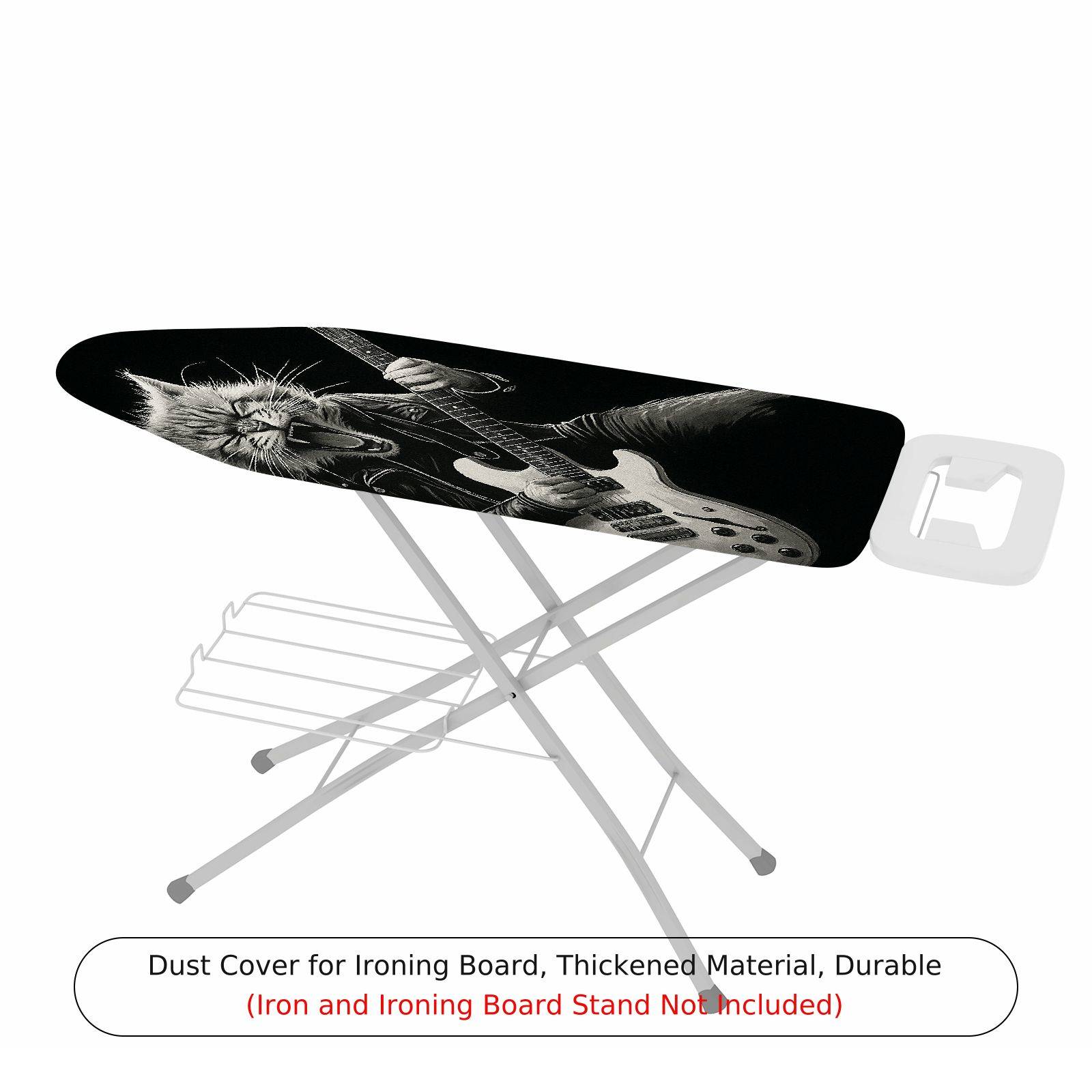 1-Piece Cat Guitar Rock  Ironing Board Cover, Universal Size, Without Board