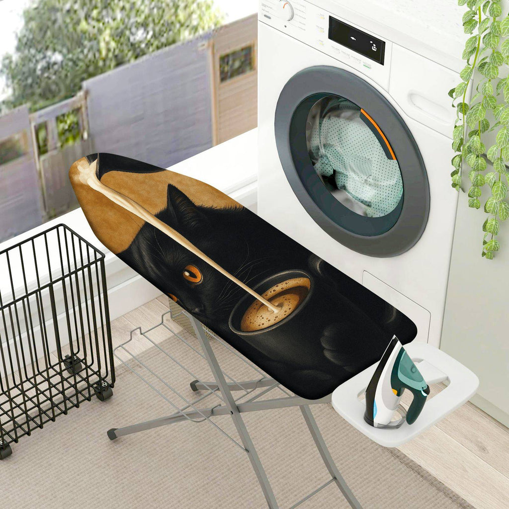 1-Piece Black Cat Artistic Animal Modern  Ironing Board Cover, Universal Size, Without Board