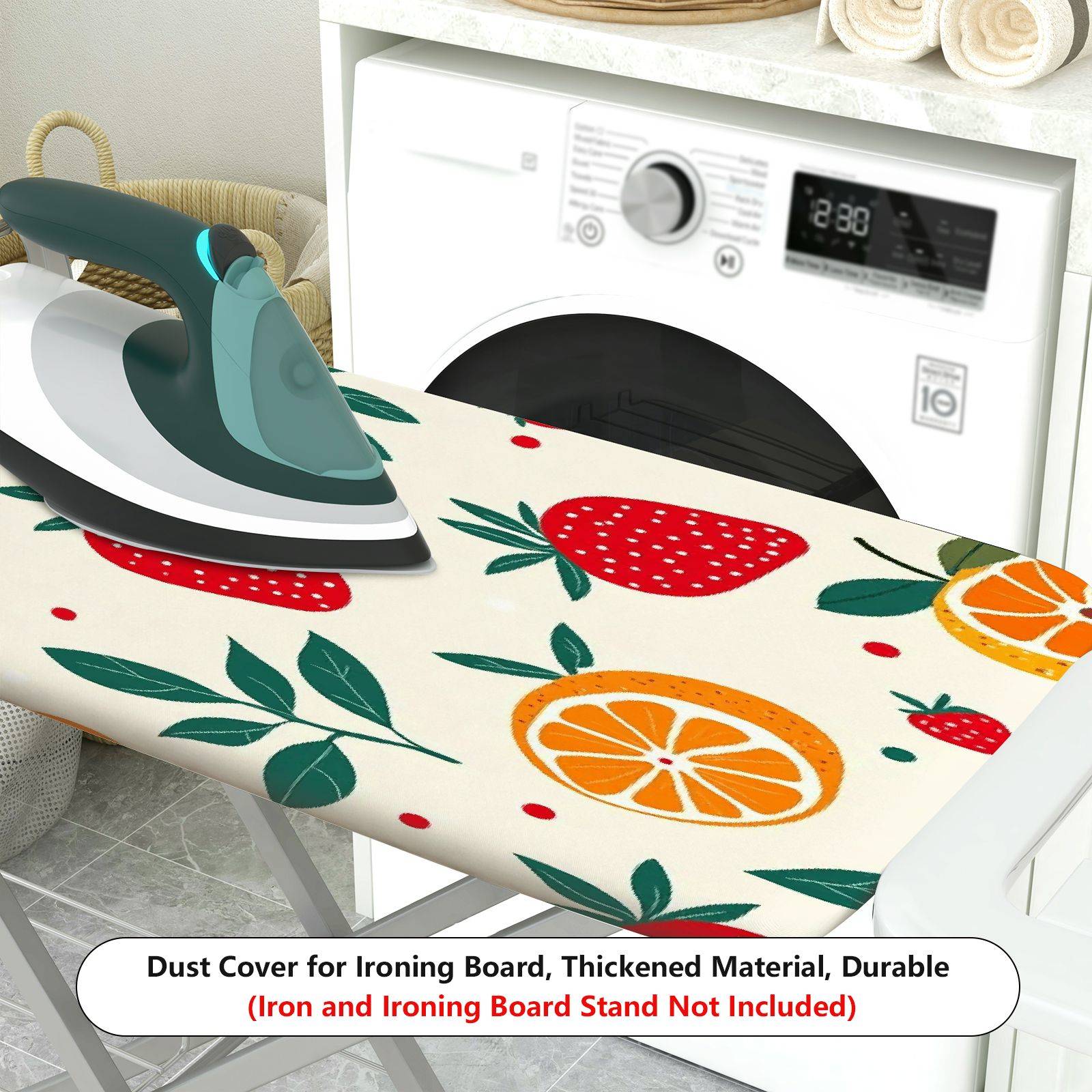 1-Piece Fruit Strawberry Orange Pattern  Ironing Board Cover, Universal Size, Without Board