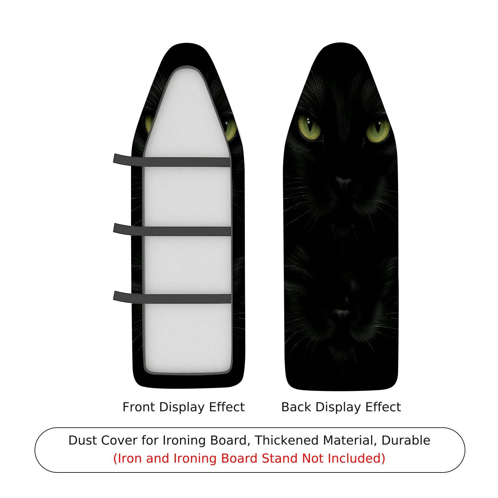1-Piece Black Cat Halloween Eyes Mysterious  Ironing Board Cover, Universal Size, Without Board