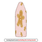 1-Piece Christmas Gingerbread Snowflakes  Ironing Board Cover, Universal Size, Without Board