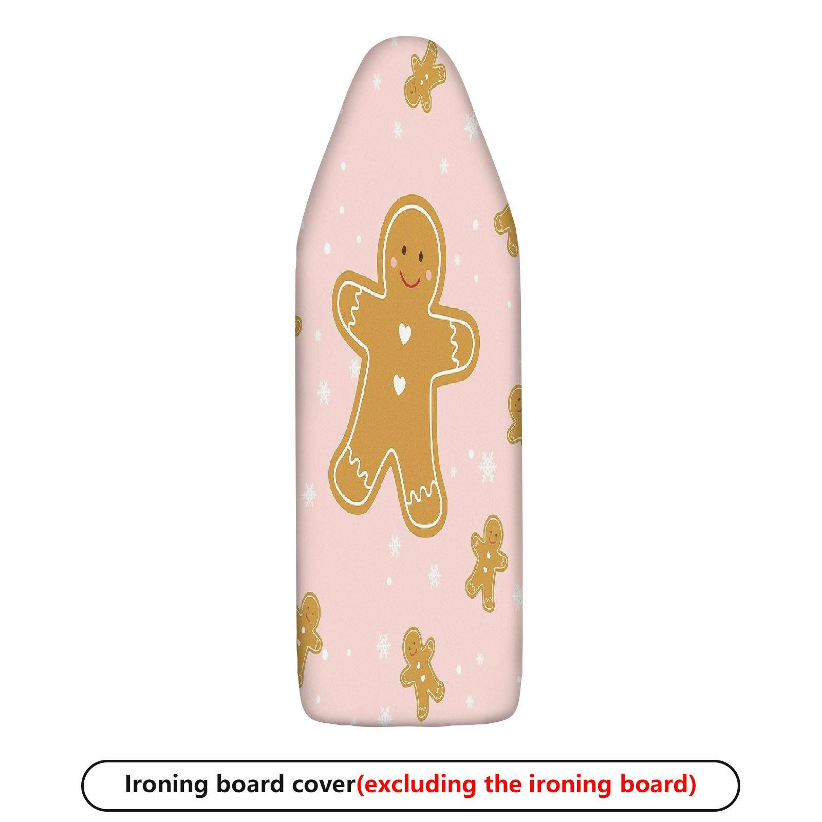 1-Piece Christmas Gingerbread Snowflakes  Ironing Board Cover, Universal Size, Without Board