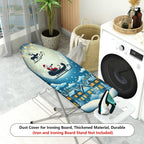 1-Piece Santa Claus Reindeer Snowflake  Ironing Board Cover, Universal Size, Without Board