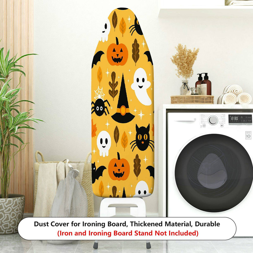 1-Piece Pumpkin Ghost Cat  Ironing Board Cover, Universal Size, Without Board
