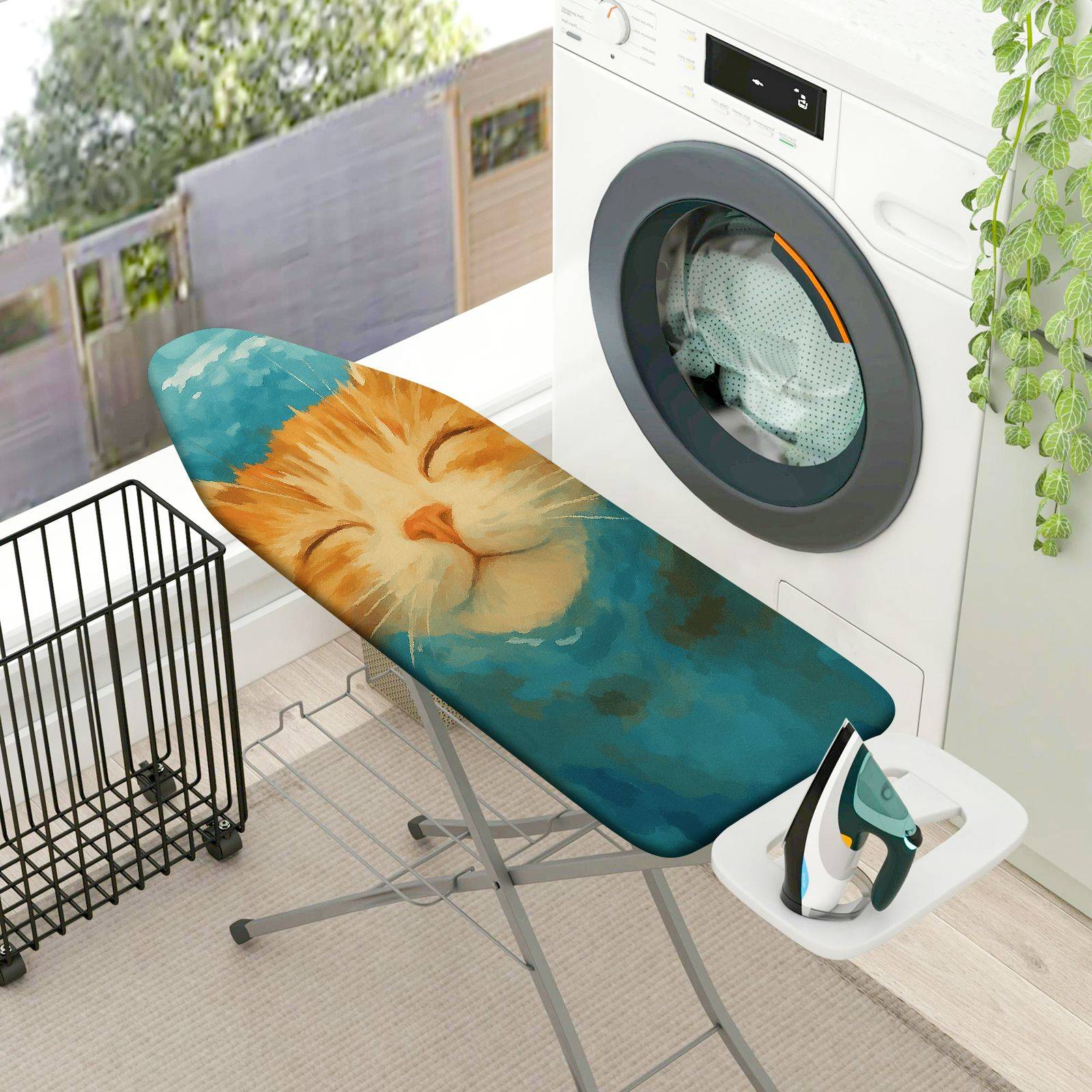 1-Piece Cat Pattern Cute Art  Ironing Board Cover, Universal Size, Without Board