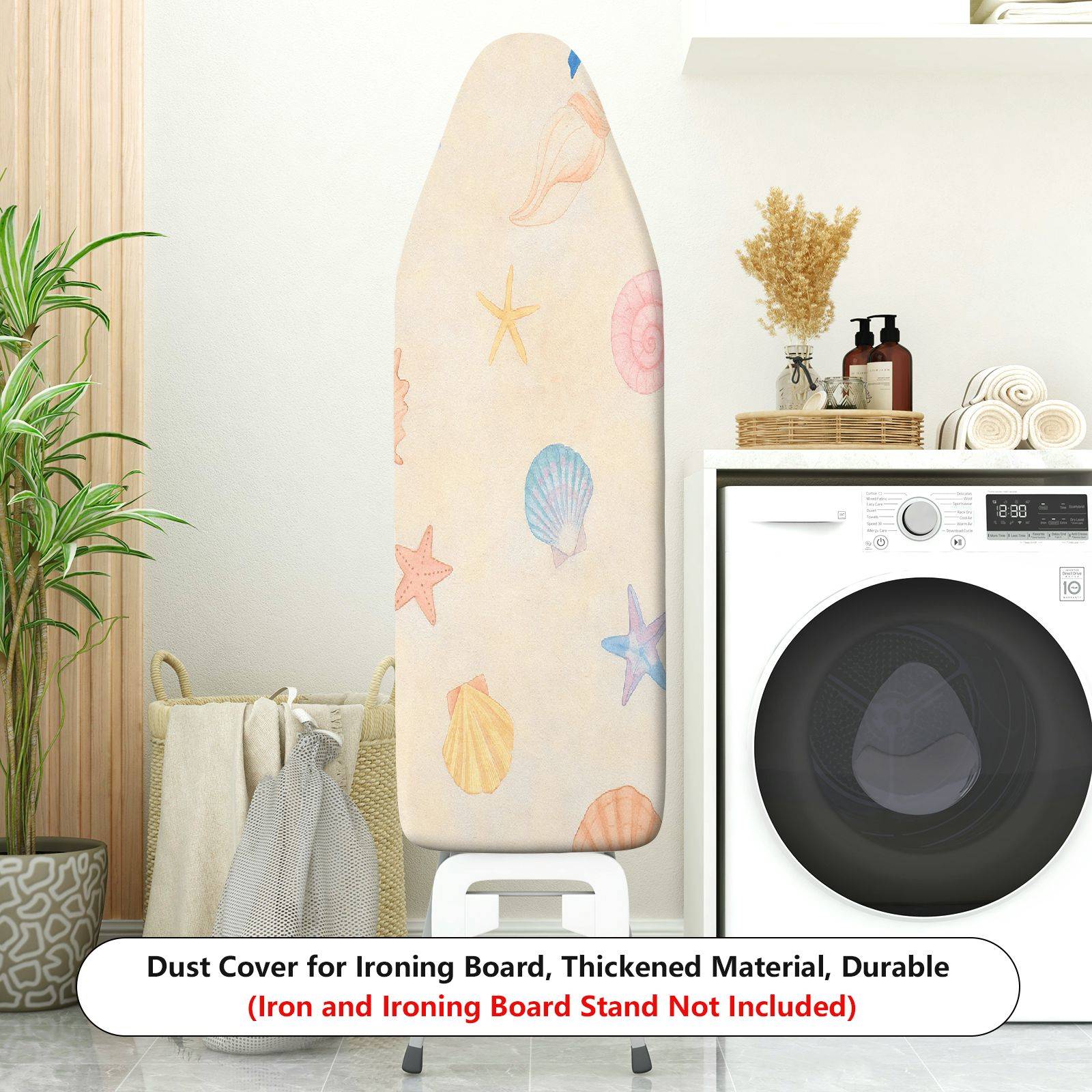 1-Piece Seashell Starfish Nautical  Ironing Board Cover, Universal Size, Without Board
