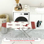 1-Piece Reindeer Snowflake Plaid  Ironing Board Cover, Universal Size, Without Board