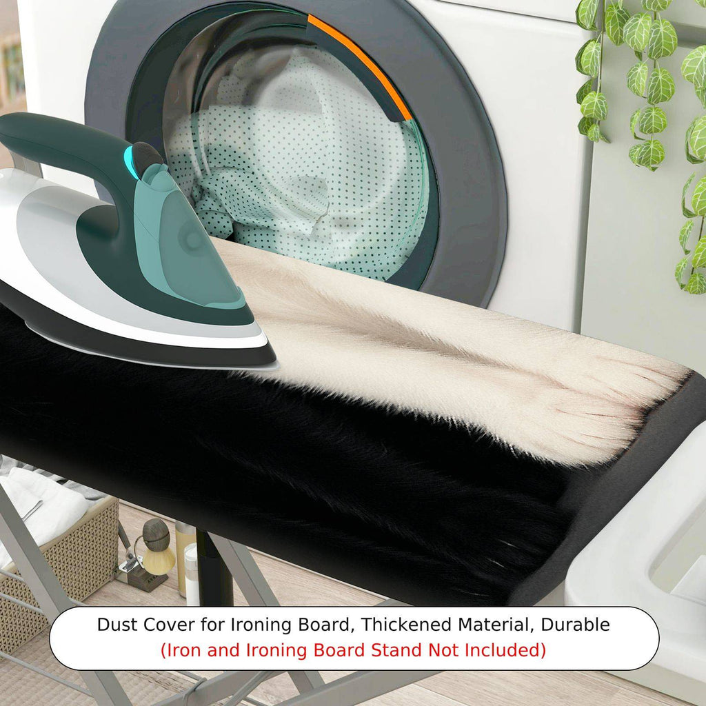 1-Piece Cat Black White Artistic  Ironing Board Cover, Universal Size, Without Board