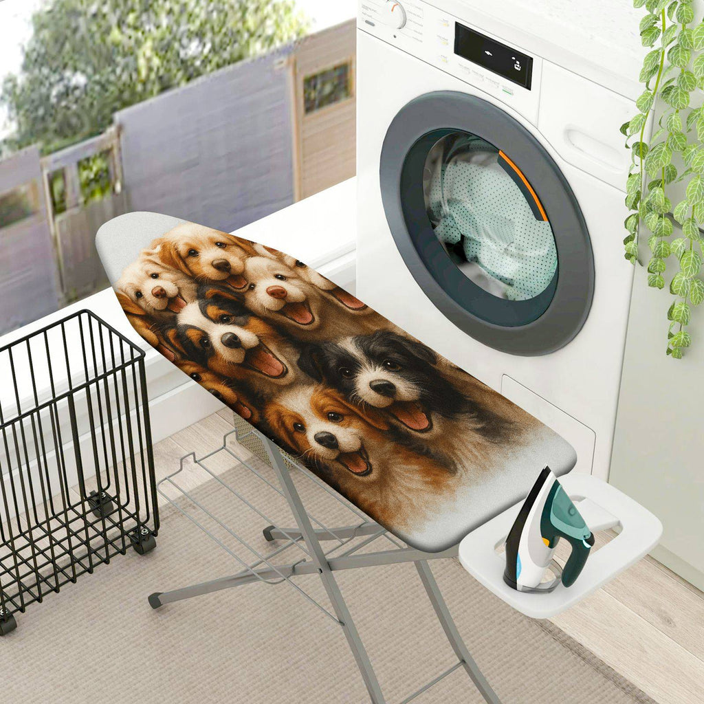 1-Piece Dogs Puppies Animals  Ironing Board Cover, Universal Size, Without Board