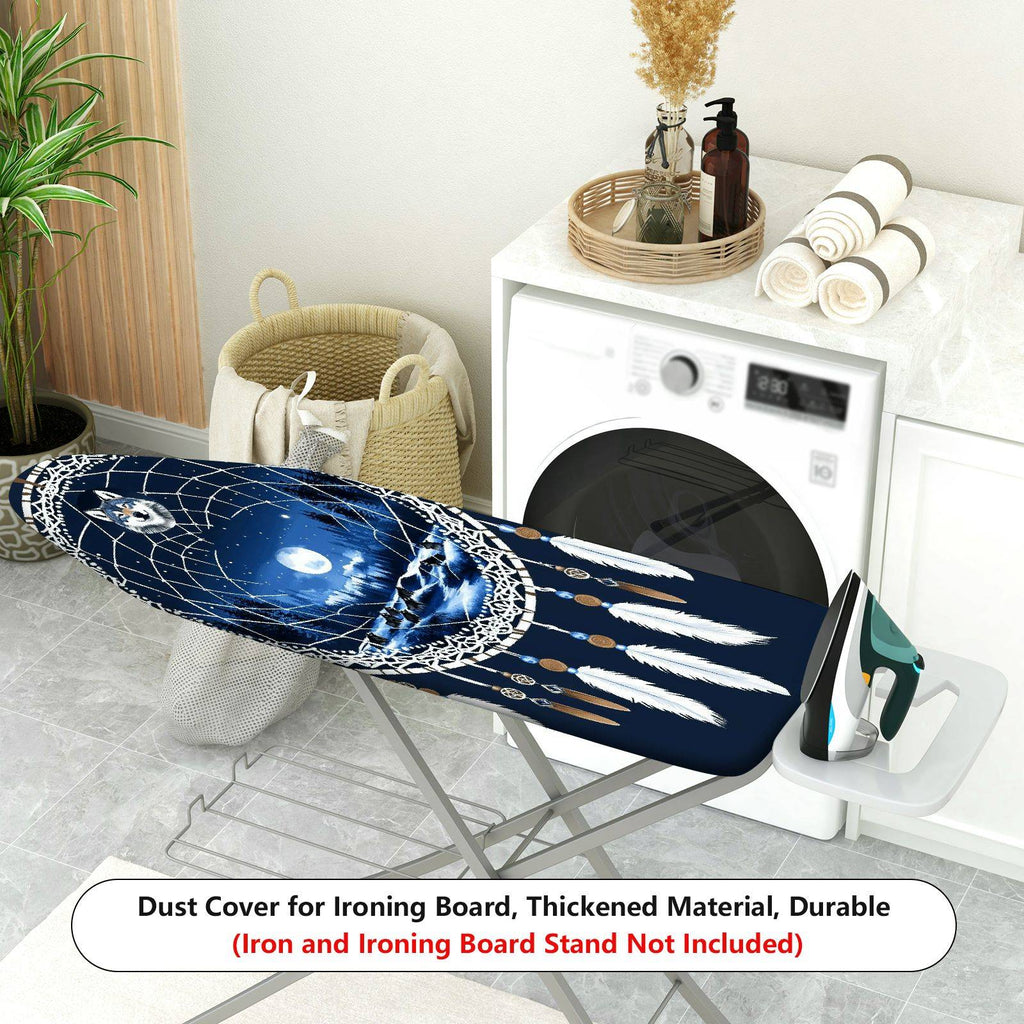 1-Piece Dreamcatcher Wolf Moonlight  Ironing Board Cover, Universal Size, Without Board
