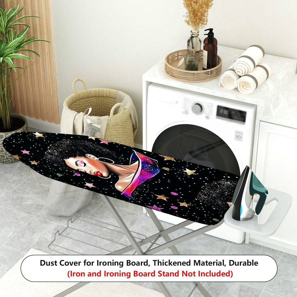 1-Piece Starry Night Cosmic Woman Space  Ironing Board Cover, Universal Size, Without Board