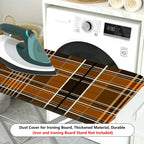 1-Piece Plaid Checkered Striped  Ironing Board Cover, Universal Size, Without Board