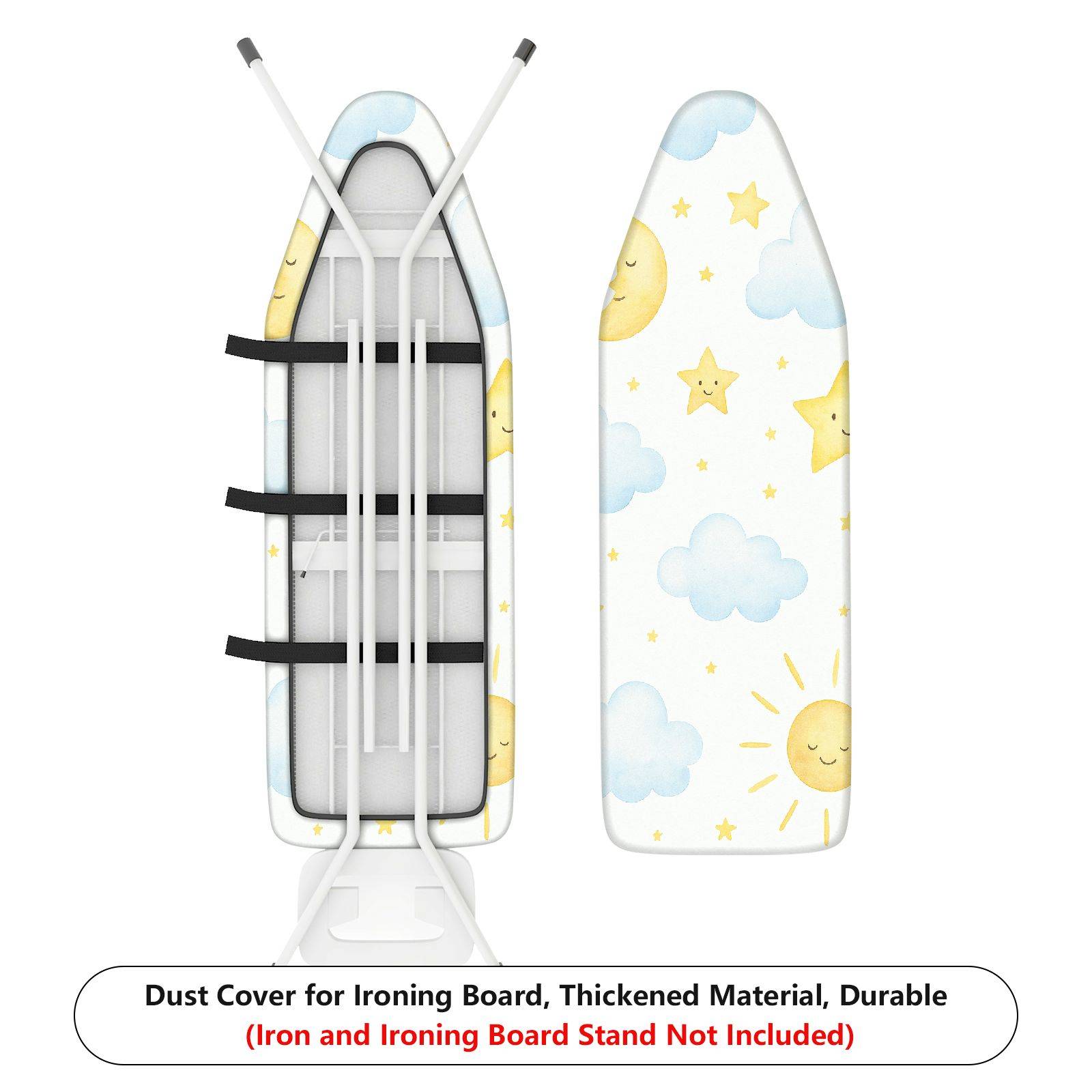 1-Piece Sun Moon Star  Ironing Board Cover, Universal Size, Without Board