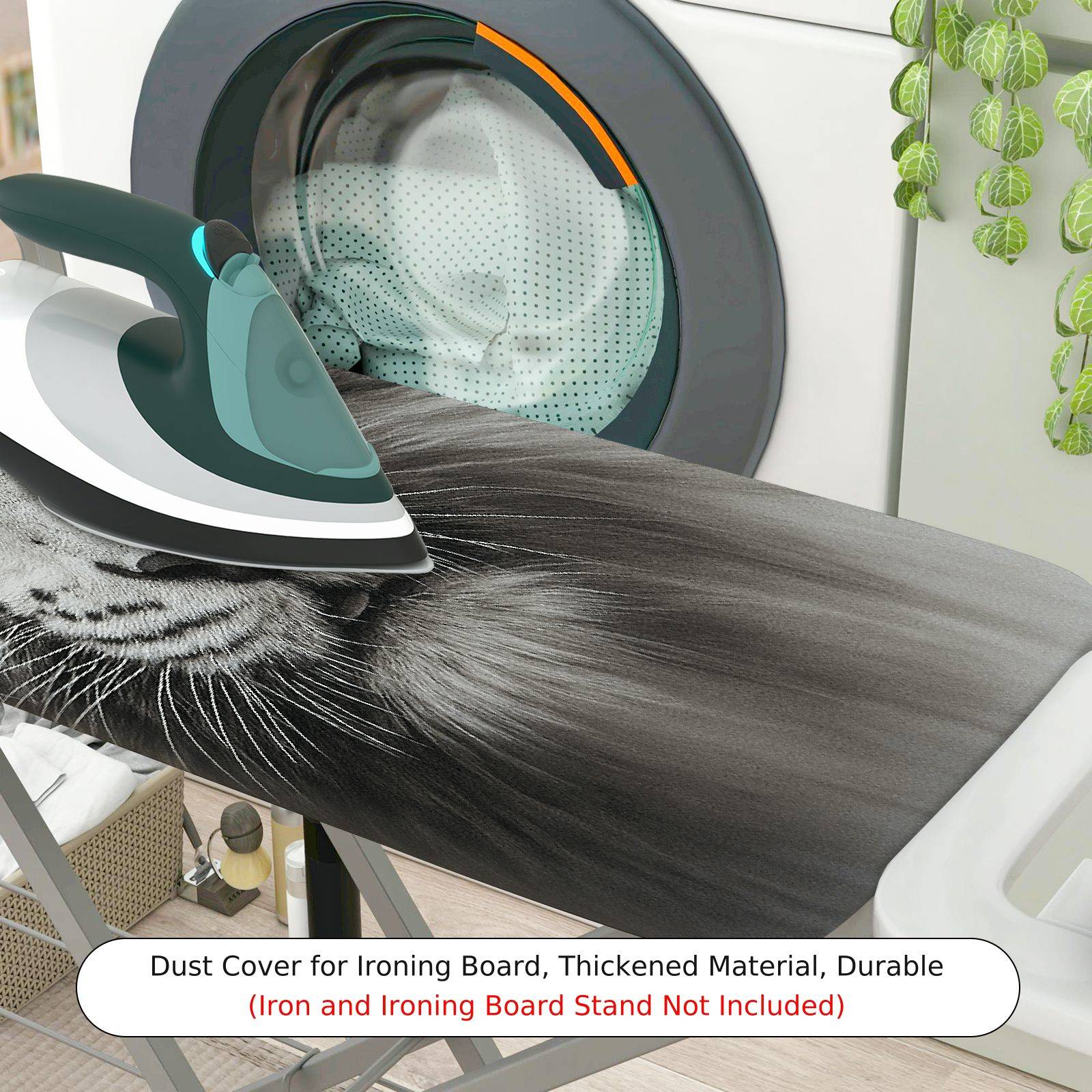 1-Piece Animal Wildlife Tiger  Ironing Board Cover, Universal Size, Without Board