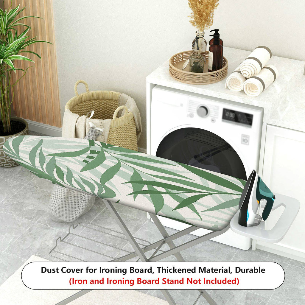 1-Piece Green Leaf Tropical Forest Nature  Ironing Board Cover, Universal Size, Without Board