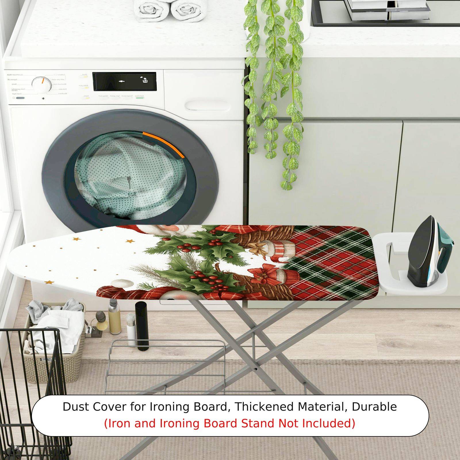1-Piece Christmas Santa Snowman  Ironing Board Cover, Universal Size, Without Board