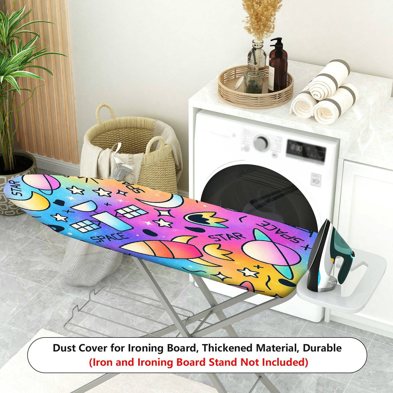 1-Piece Space Star Rocket  Ironing Board Cover, Universal Size, Without Board