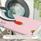 1-Piece Strawberry Face Pink  Ironing Board Cover, Universal Size, Without Board