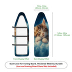 1-Piece Cat Clouds Stars  Ironing Board Cover, Universal Size, Without Board