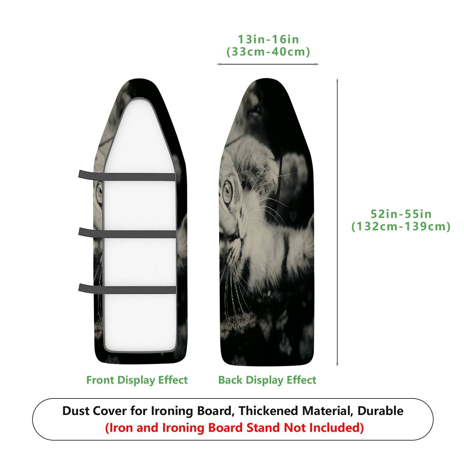 1-Piece Lion Feline Animal  Ironing Board Cover, Universal Size, Without Board