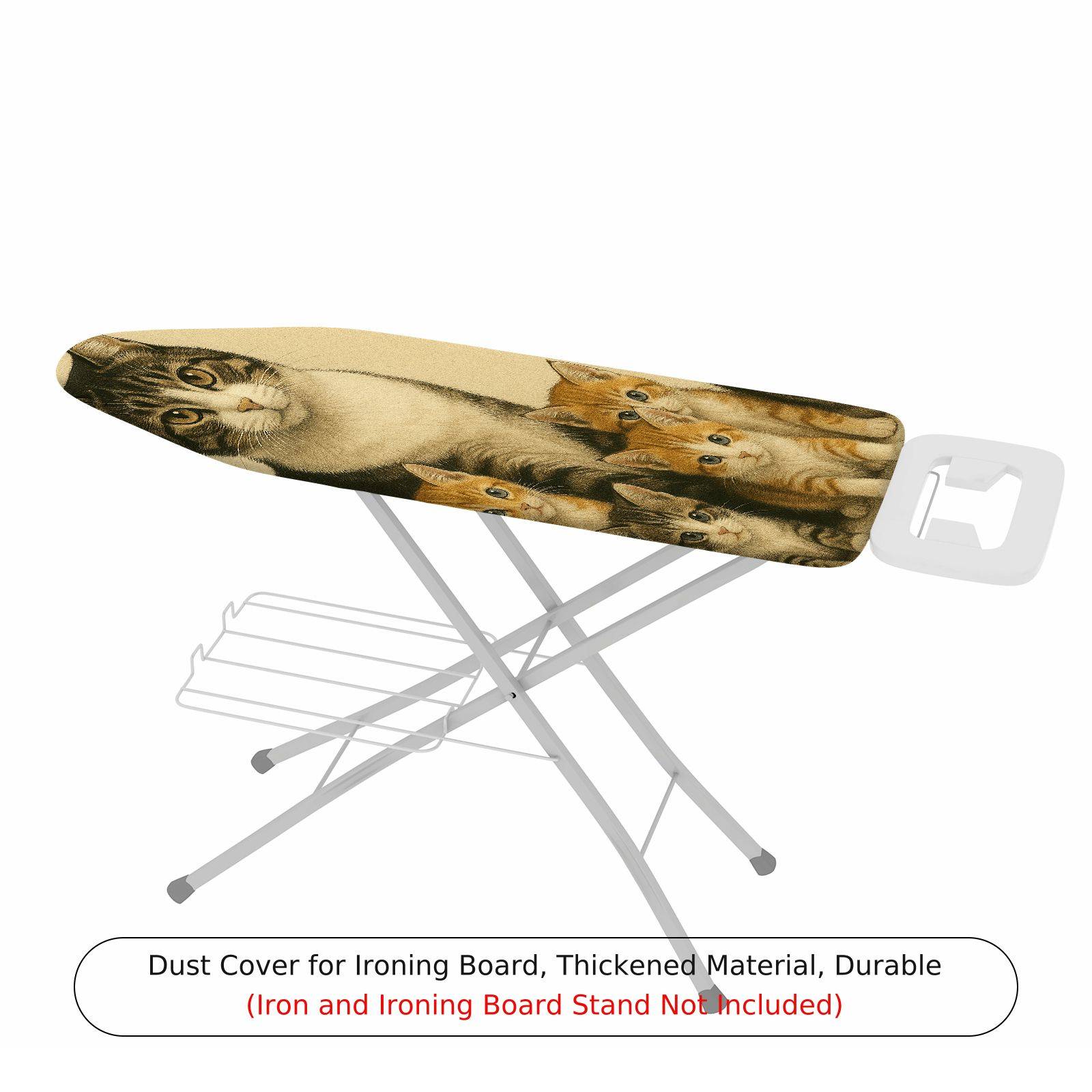 1-Piece Cute Cat Family Animal Print  Ironing Board Cover, Universal Size, Without Board