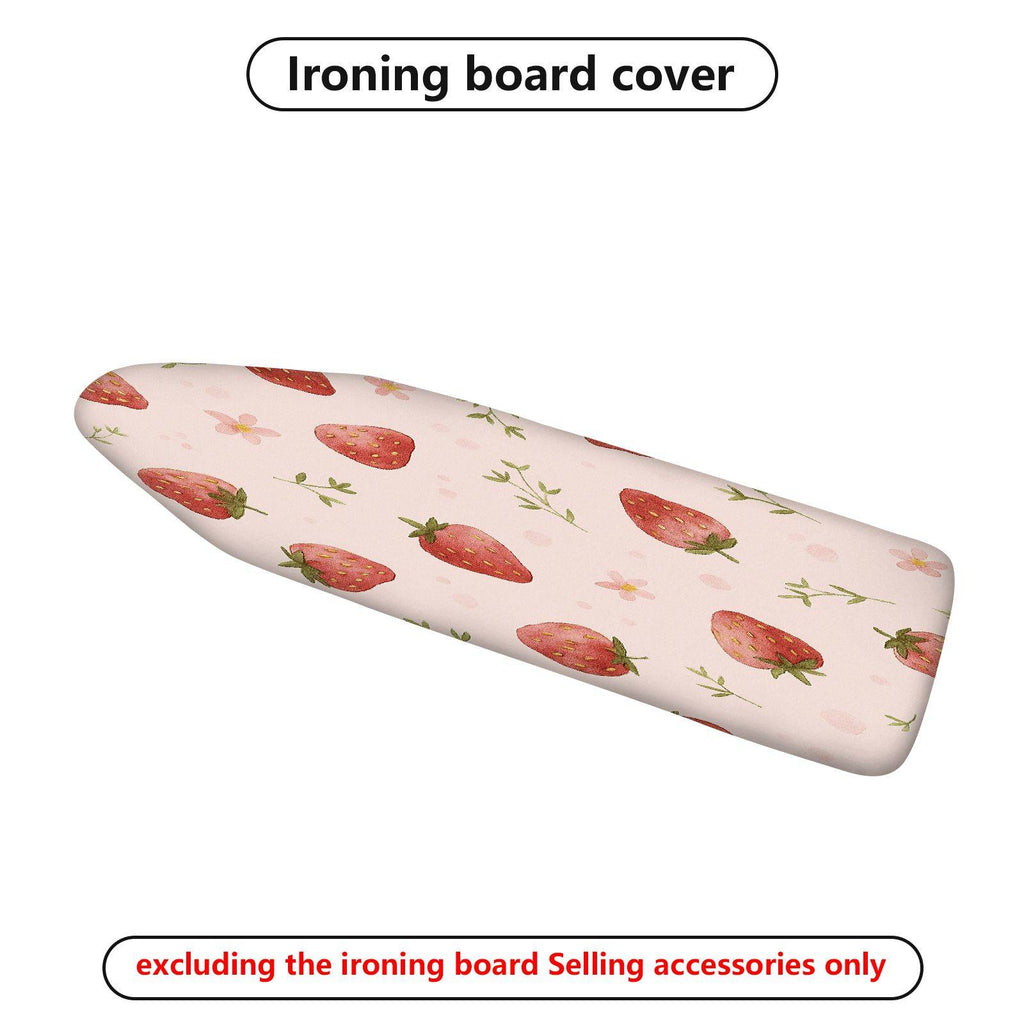 1-Piece Strawberry Floral Pattern  Ironing Board Cover, Universal Size, Without Board