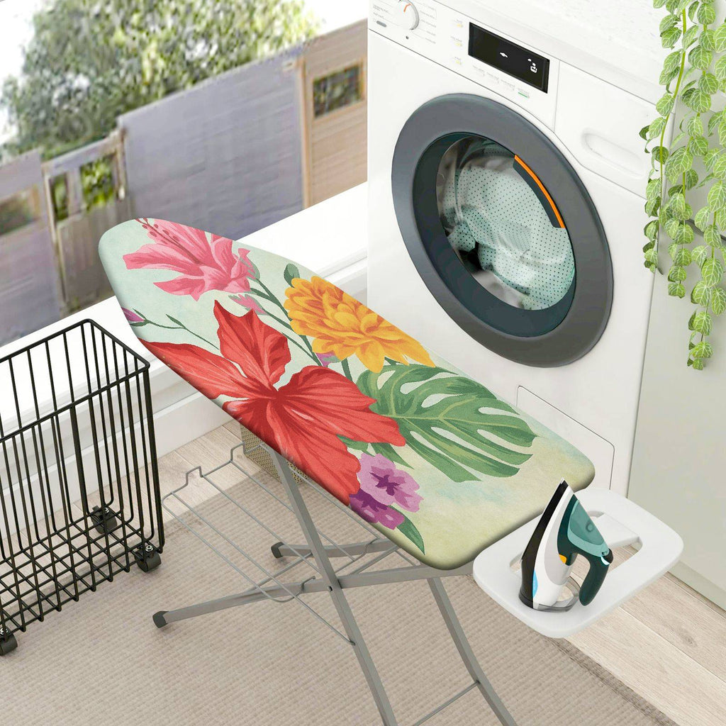 1-Piece Floral Tropical Colorful  Ironing Board Cover, Universal Size, Without Board