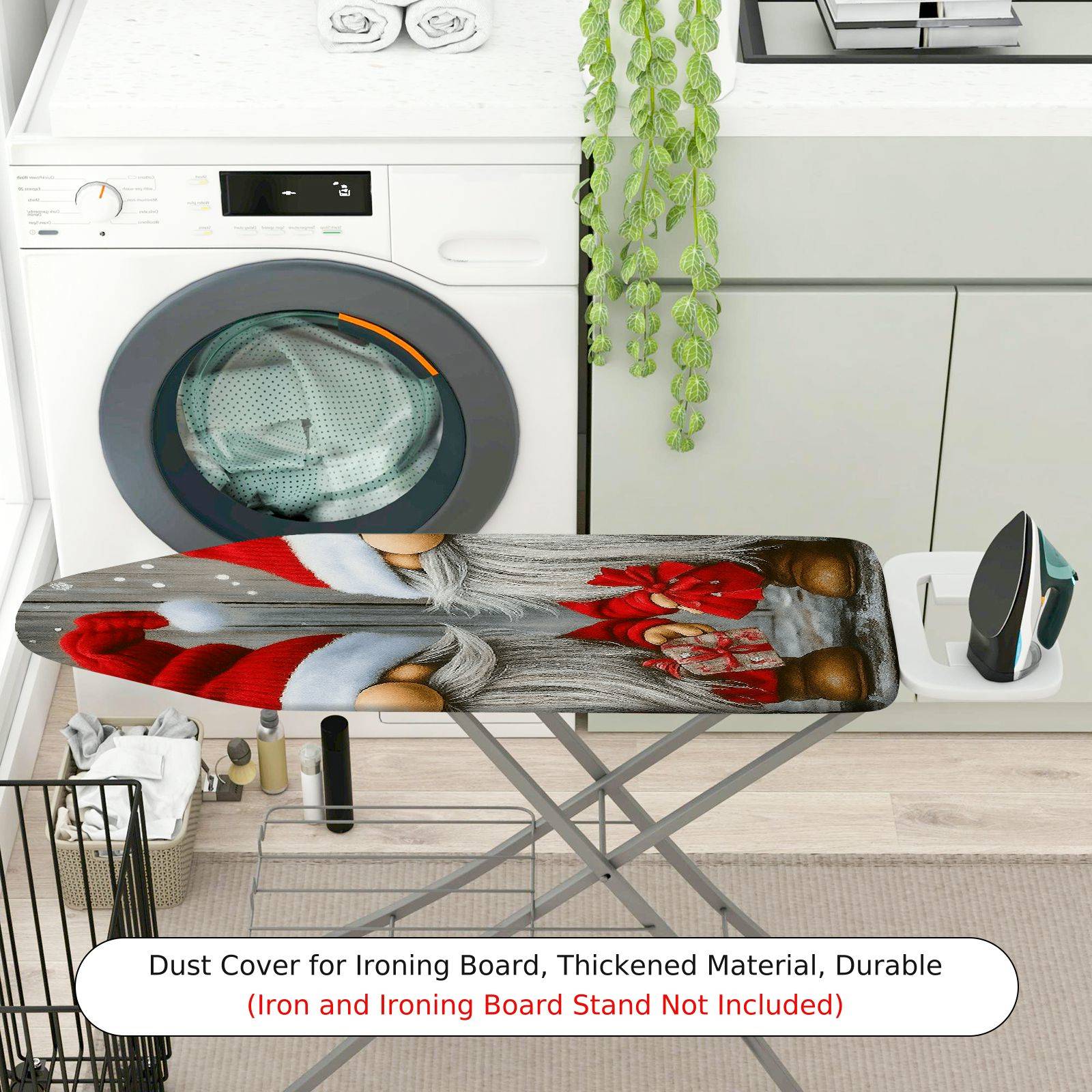 1-Piece Santa Claus Gnome Gift  Ironing Board Cover, Universal Size, Without Board