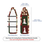 1-Piece Snowman Christmas Patchwork  Ironing Board Cover, Universal Size, Without Board