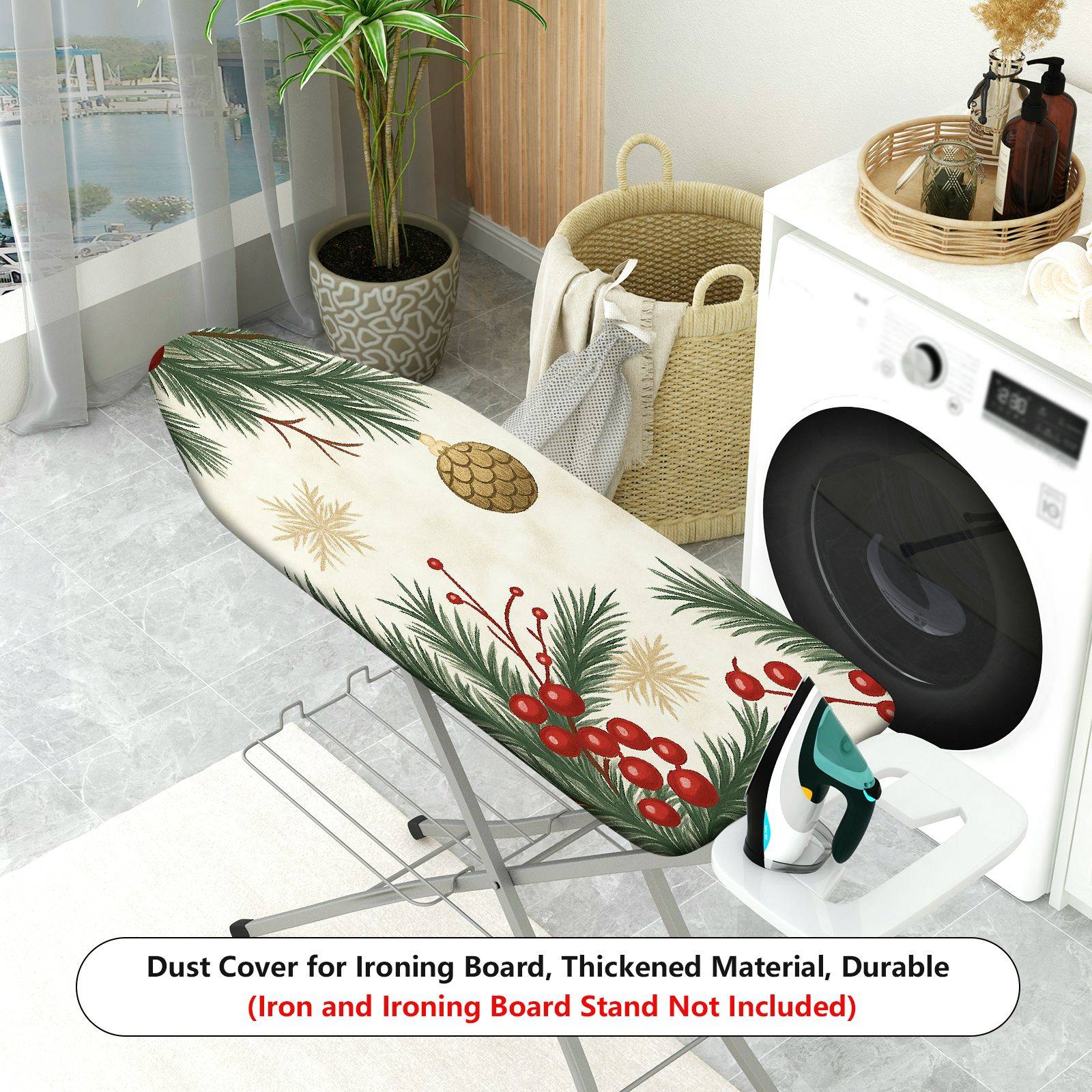 1-Piece Christmas Holiday Festive  Ironing Board Cover, Universal Size, Without Board