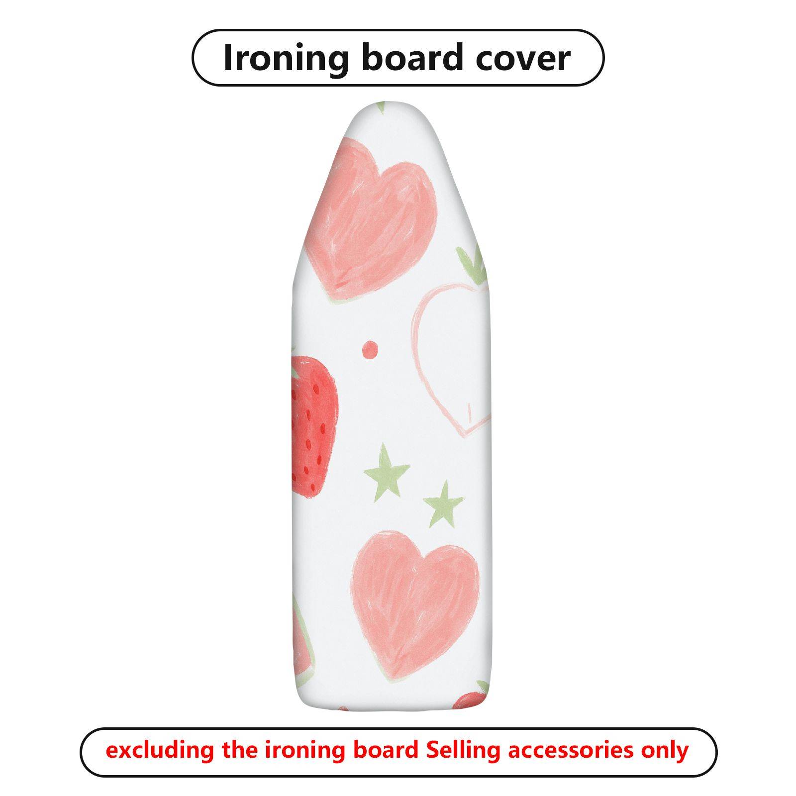 1-Piece Strawberry Heart Star  Ironing Board Cover, Universal Size, Without Board