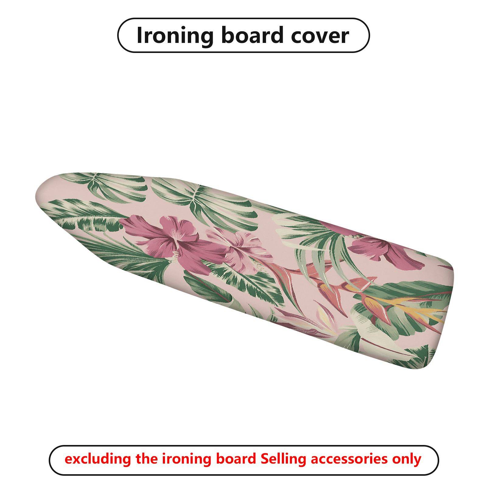 1-Piece Floral Leaf Pattern Tropical  Ironing Board Cover, Universal Size, Without Board