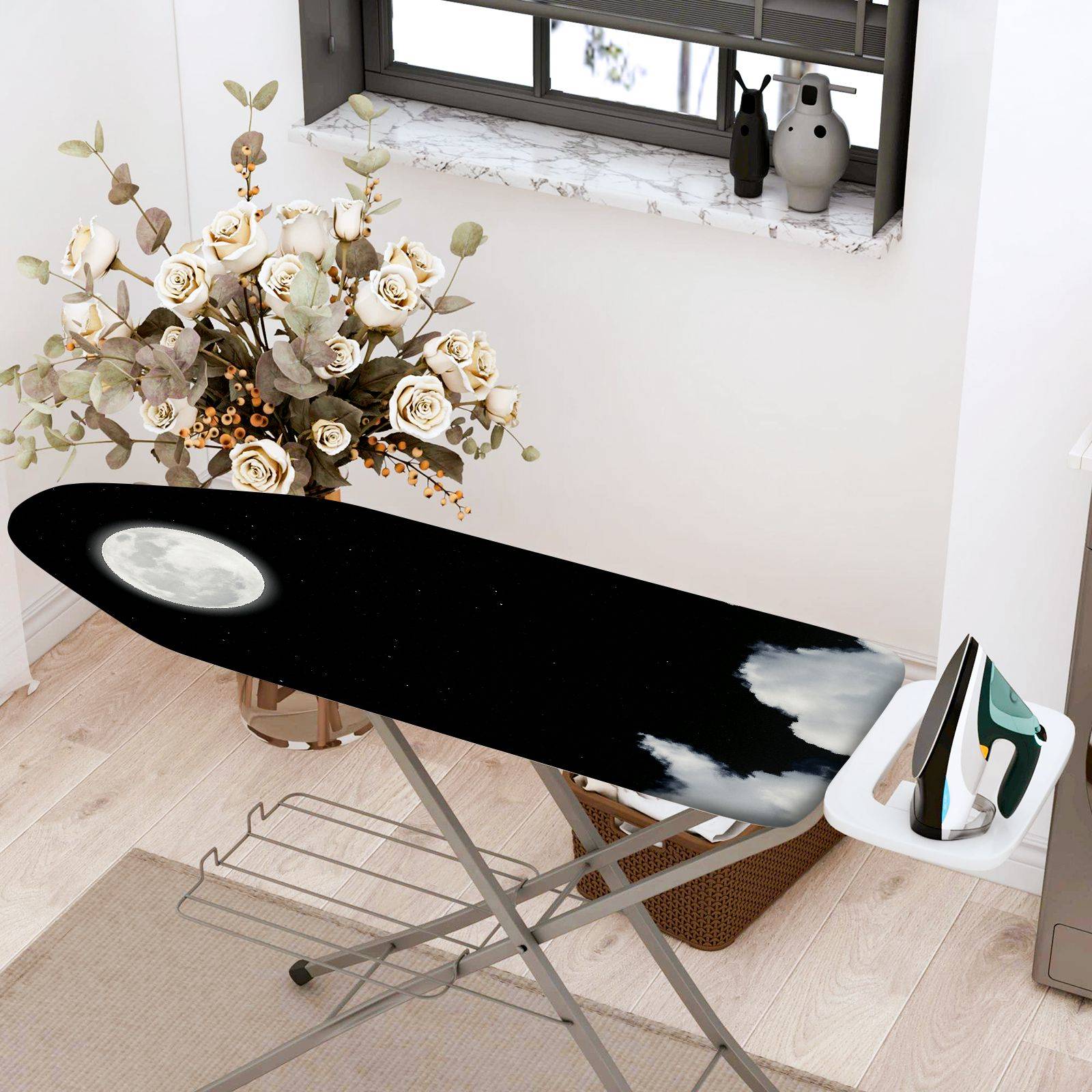 1-Piece Moon Starry Night Sky  Ironing Board Cover, Universal Size, Without Board
