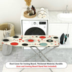 1-Piece Retro Modern Geometric Circles  Ironing Board Cover, Universal Size, Without Board