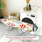 1-Piece Colorful Ornament Festive Christmas  Ironing Board Cover, Universal Size, Without Board